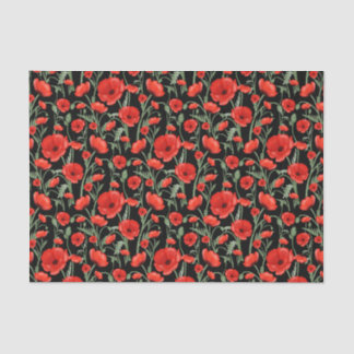 Papier Mousseline Champ Poppy