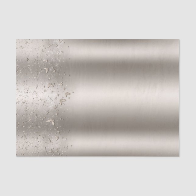 Papier Mousseline Champagne Shimmer Flutter Papillon doux 16 Partie (Recto)