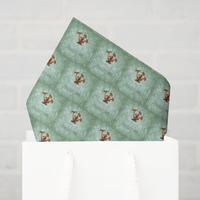 Papier Mousseline Champignon vintage (Sac cadeau)