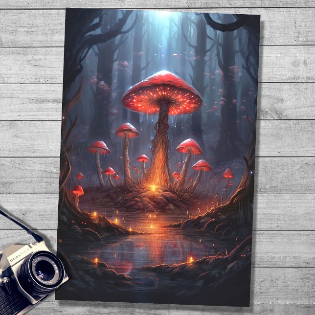 Papier Mousseline Champignons dans la forêt 1 Document de découpage (Créateur téléchargé)