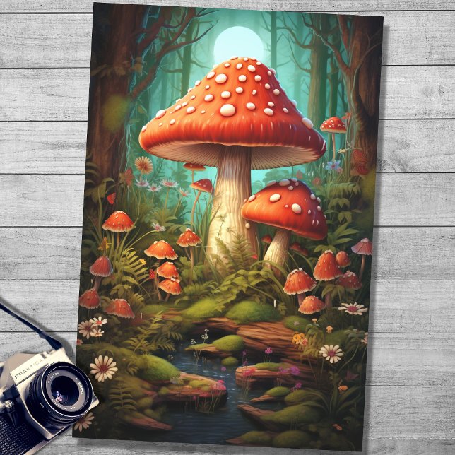 Papier Mousseline Champignons dans la forêt 2 papier de découpage (Créateur téléchargé)