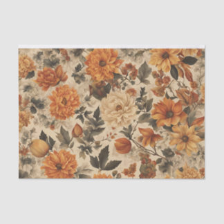 Papier Mousseline Champignons de découpage floral automnal vintage