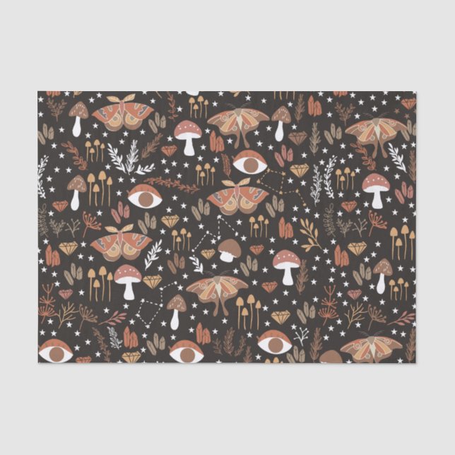 Papier Mousseline Champignons des bois Papier de tissus (Recto)