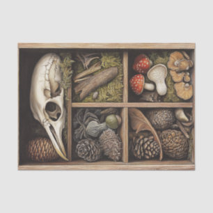 Papier Mousseline Champignons Goblincore cuisine Nature Découpage