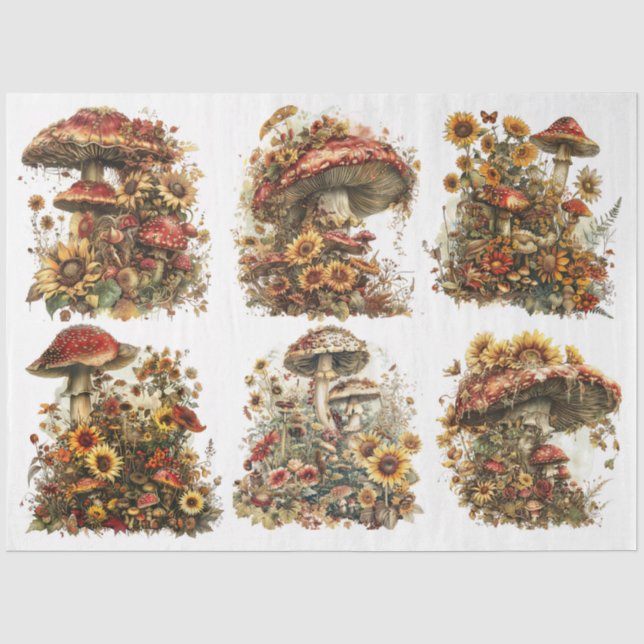 Papier Mousseline Champignons magiques (Recto)