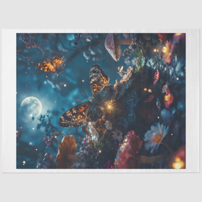 Papier Mousseline Champignons Moth de minuit (Recto)