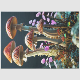 Papier Mousseline Champignons vibrants de la grappe de découpage