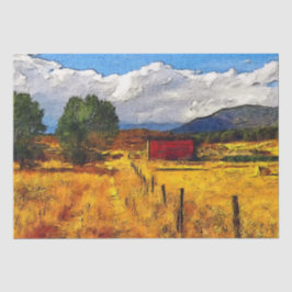 Papier Mousseline Champs agricoles d'automne décolpage Papier papier