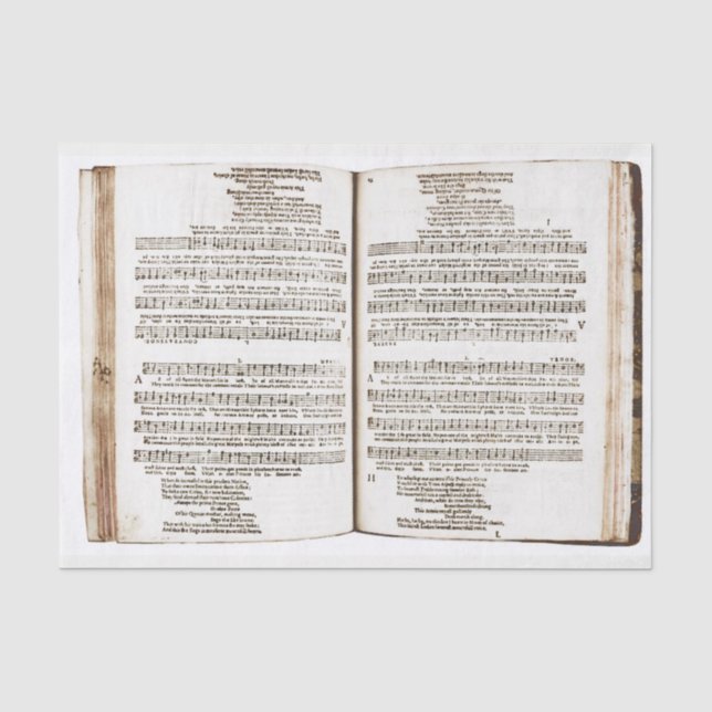 Papier Mousseline Chanson de Queen Bee de la Renaissance pour découp (Recto)