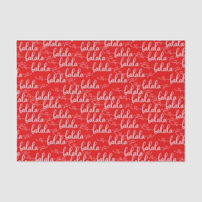 Papier Mousseline Chansons de Noël Rouge (Recto)