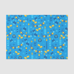 Papier Mousseline Chanukah Streamers Hanoukka Bannières Bleues