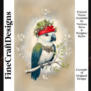 Papier Mousseline Chapeau de perroquet Steampunk Fantaisie Mignon Dé