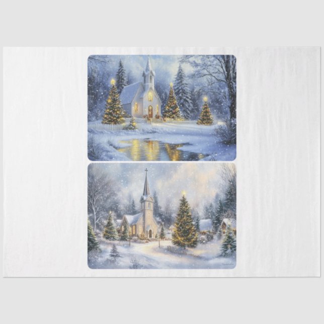 Papier Mousseline Chapelle de Noël (Recto)