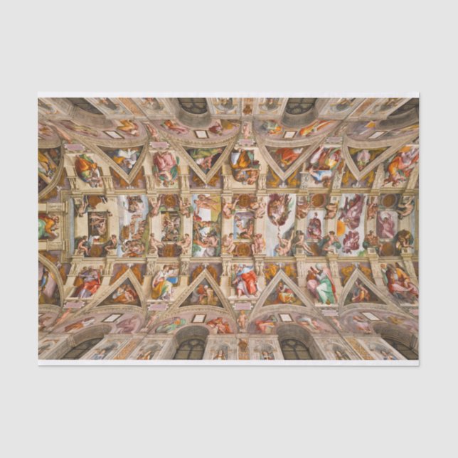 Papier Mousseline Chapelle Sixtine Plafond par Michel-Ange (Recto)