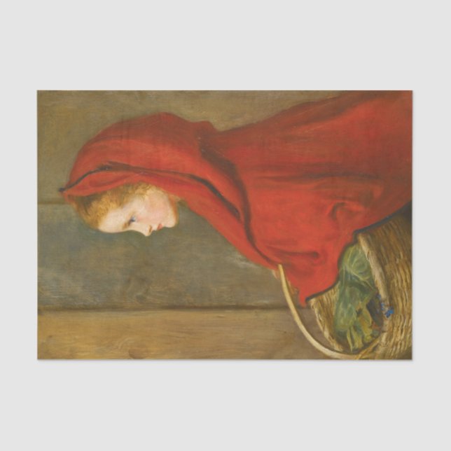 Papier Mousseline Chaperon rouge (par John Everett Millais) (Recto)