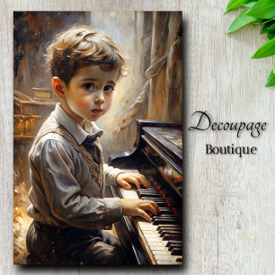 Papier Mousseline Charme Antique Découpe Piano Prodigue