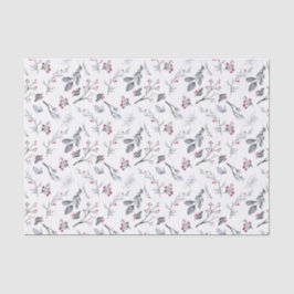 Papier Mousseline Charme botanique de Noël classique