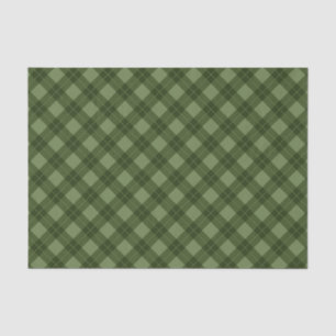 Papier Mousseline Charme du Sud Green Plaid Holiday