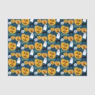 Papier Mousseline Charme Halloween Citrouilles fantôme Éffrayant