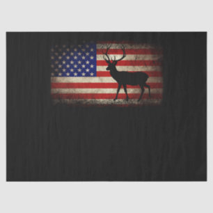 Papier Mousseline Chasse aux cerfs Drapeau américain USA Fier chasse