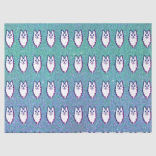 Papier Mousseline Chat Angora turc - Angora bleu