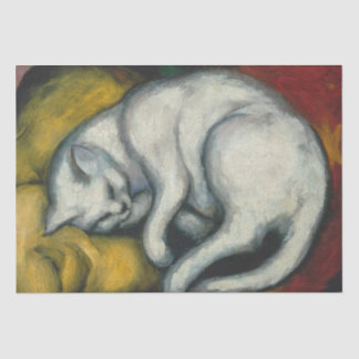 Papier Mousseline Chat blanc