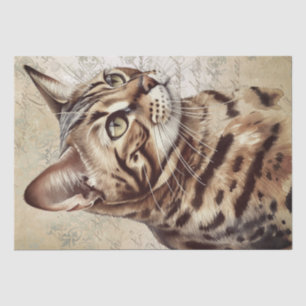Papier Mousseline Chat du Bengale