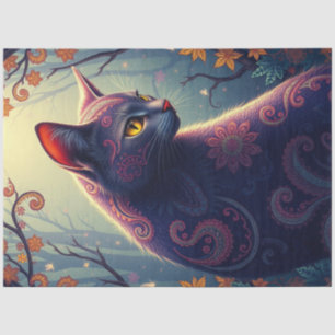 Papier Mousseline Chat Imaginaire pourpre