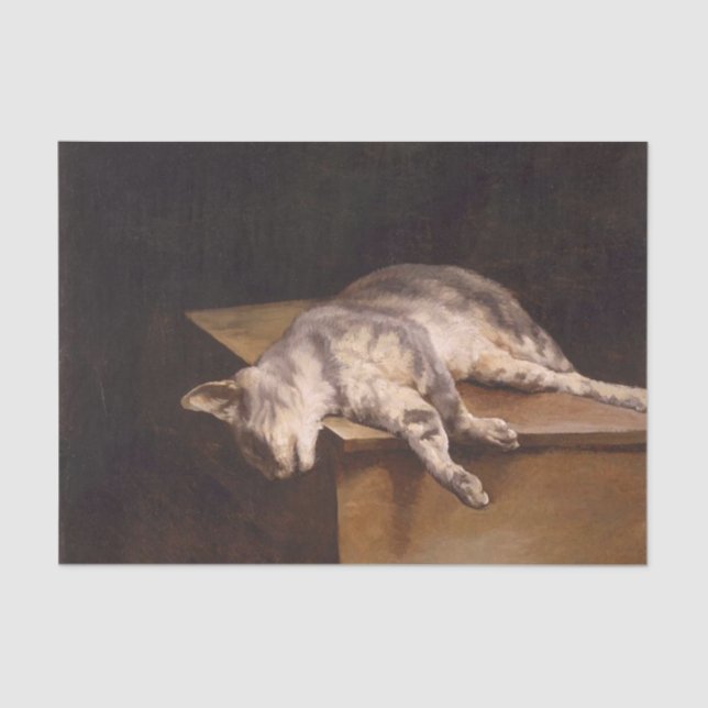 Papier Mousseline Chat Mort (Théodore Géricault) (Recto)