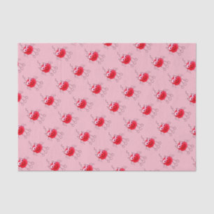 Papier Mousseline Chat Rouge Dessin Drôle Rose