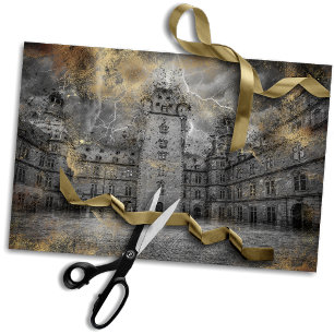 Papier Mousseline Château allemand Découpage Steampunk Aschaffenbu