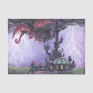 Papier Mousseline Château Dragon