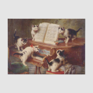 Papier Mousseline Chatons et piano