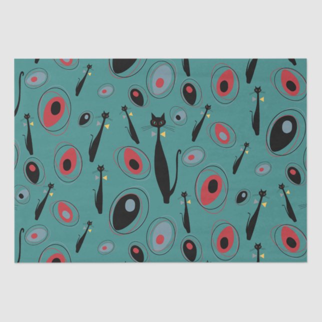 Papier Mousseline | Chats atomiques modernes du mi (Recto)