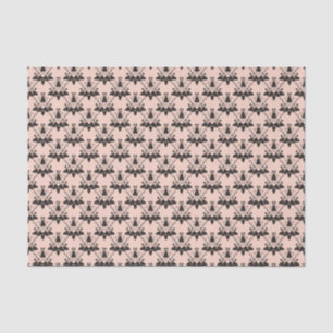 Papier Mousseline Chats et casserole Damask Look Motif