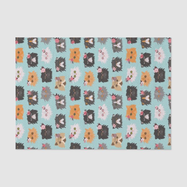 Papier Mousseline Chats persans de fantaisie (Recto)