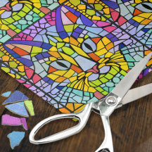 Chats super colorés - Découpage de Kitts de Mosaïq