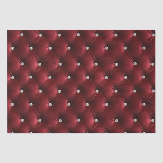 Papier Mousseline Chaud Rouge Chic Faux Velvet (Recto)