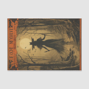 Papier Mousseline Chauve-souris Déplaisante de forêt Halloween Décou