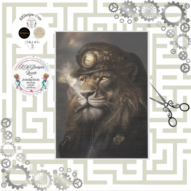 Papier Mousseline Chef-d'oeuvre de la Couronne de Lion Regal Decoupa (Créateur téléchargé)