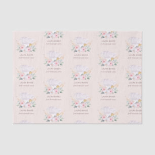 Papier Mousseline Chef rose pâle Casquette Restauration Floral Rolle