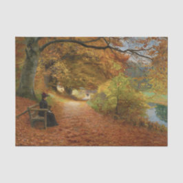 Papier Mousseline Chemin en bois dans Brendekilde automne
