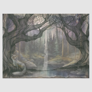 Papier Mousseline Chemin forestier