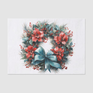 Papier Mousseline Chemise d'aquarelle de Noël avec Holly