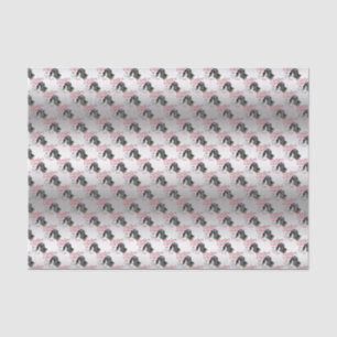 Papier Mousseline CHÈQUE voeux de Noël Bébé Chèvre Baisers Nubian