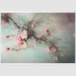 Papier Mousseline Cherry Blossom Branch, Abstrait Realism