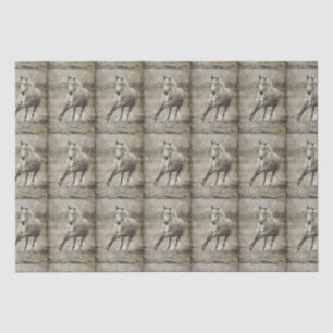 Papier Mousseline Cheval andalou russe galopant