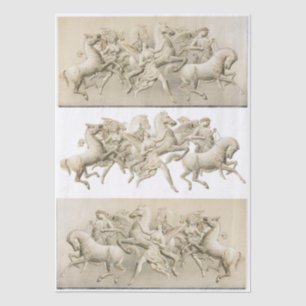 Papier Mousseline Cheval classique Découpage Vintage Femme Angel