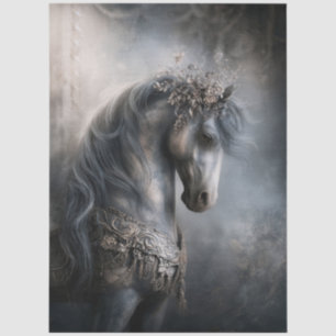 Papier Mousseline Cheval de carrousel gothique lunatique pour découp