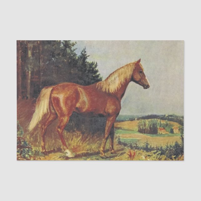 Papier Mousseline Cheval de châtaigne (Recto)
